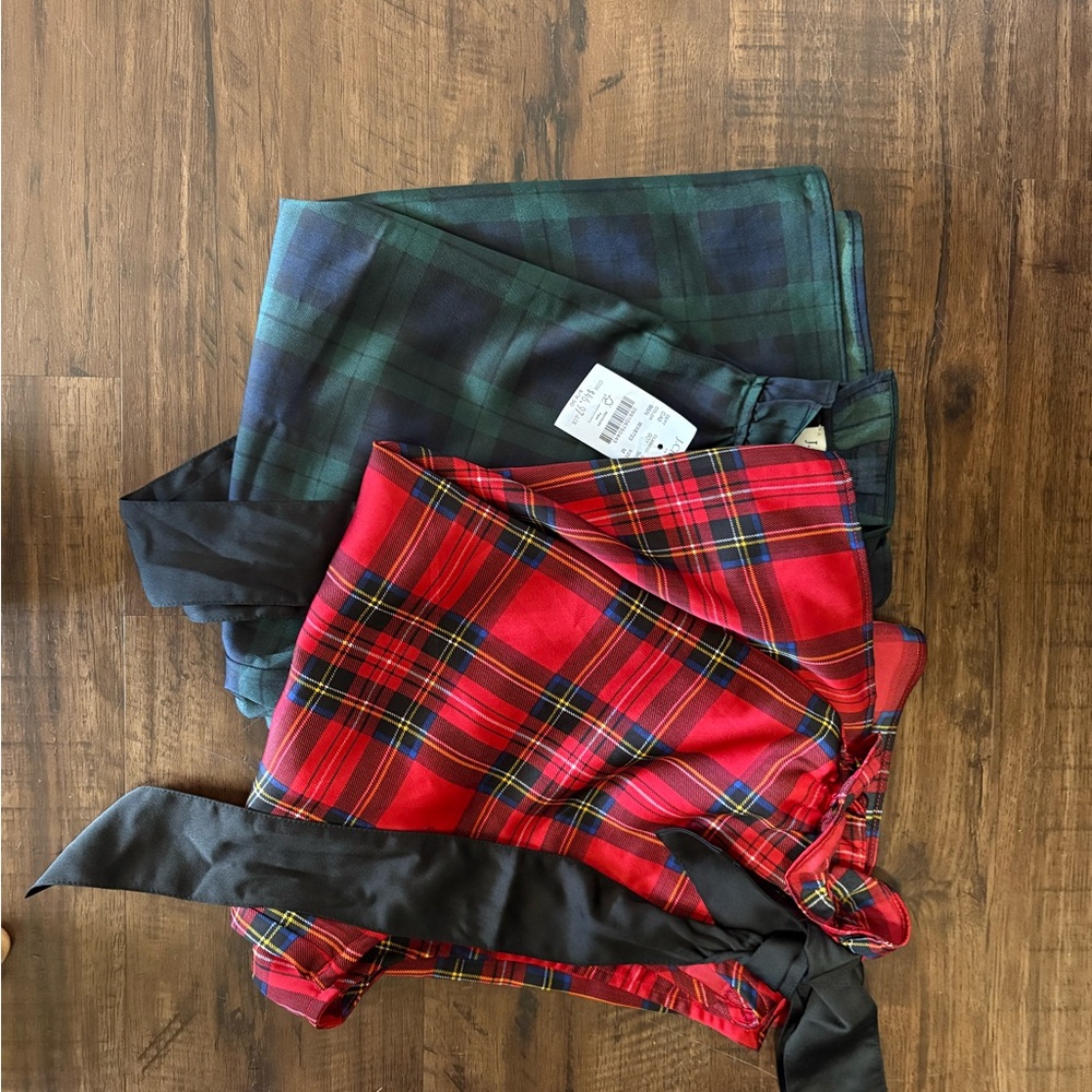 2 Brand New SL plaid tartan dress tops from J.Crew